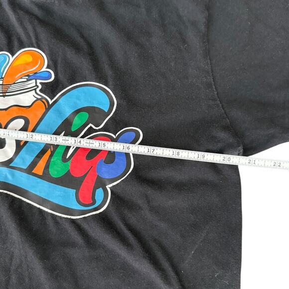 Vintage Strong Arm Mens T-Shirt Size L  Black Short Sleeve - Picture 4 of 7